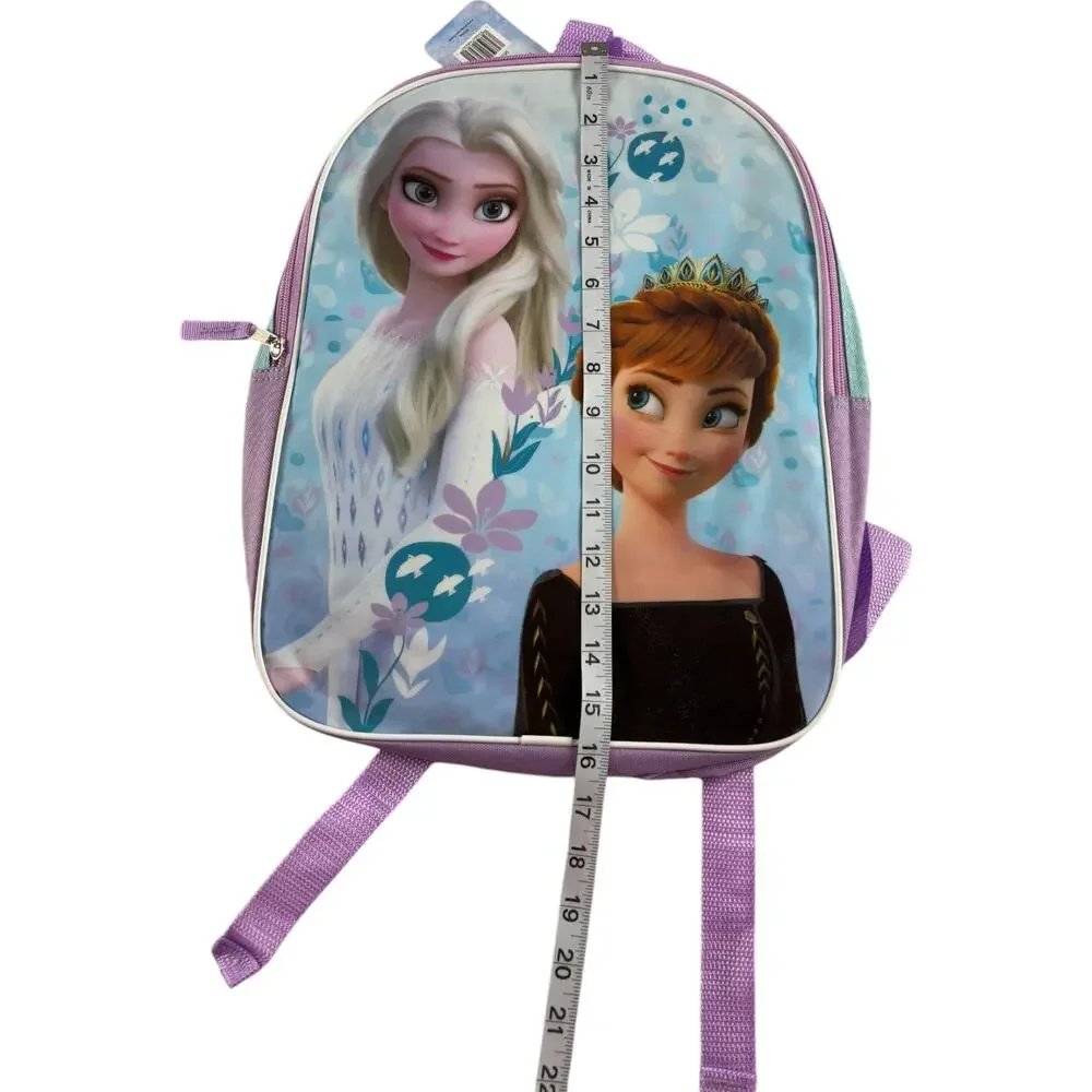 Disney Frozen Elsa Anna Backpack Kids School Bag Purple Teal 16 inch New